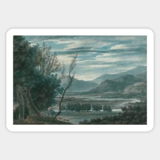 The Valley of the Eisak Near Brixen in the Tyrol by John Robert Cozens Sticker